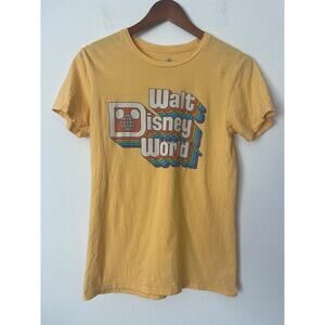 DISNEY Walt Disney World Yellow Short Sleeve Graphic T-shirt